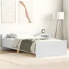 Image de vidaXL Cadre de lit blanc 90x200 cm bois dingénierie 835925