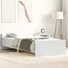 Image de Cadre De Lit Sans Matelas Blanc 90x190 Cm Bois D'ingénierie Vidaxl