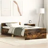 Image de vidaXL Cadre de lit sans matelas chêne fumé 90x190cm bois dingénierie 835943