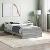 Image de vidaXL Cadre de lit sonoma gris 90x190 cm bois dingénierie 835944