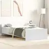 Image de Cadre De Lit Sans Matelas Blanc 75x190 Cm Bois D'ingénierie Vidaxl