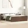 Image de Cadre De Lit Sans Matelas Chêne Marron 120x200 Cm Vidaxl