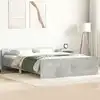 Image de Cadre De Lit Sans Matelas Gris Béton 150x200 Cm Vidaxl