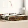 Image de Cadre De Lit Sans Matelas Chêne Fumé 160x200 Cm Vidaxl