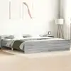 Image de Cadre De Lit Sans Matelas Sonoma Gris 160x200 Cm Vidaxl