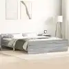 Image de Cadre De Lit Sans Matelas Sonoma Gris 120x190 Cm Vidaxl