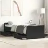 Image de Cadre De Lit Sans Matelas Noir 90x200 Cm Vidaxl