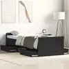 Image de Cadre De Lit Sans Matelas Noir 90x190 Cm Vidaxl