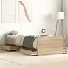 Image de Cadre De Lit Sans Matelas Chêne Sonoma 90x190 Cm Vidaxl