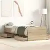 Image de Cadre De Lit Sans Matelas Chêne Sonoma 75x190 Cm Vidaxl