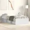 Image de Cadre De Lit Sans Matelas Blanc 100x200 Cm Vidaxl