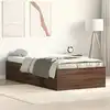 Image de Cadre De Lit Sans Matelas Chêne Marron 100x200 Cm Vidaxl