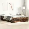 Image de Cadre De Lit Sans Matelas Chêne Fumé 140x200 Cm Vidaxl