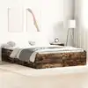 Image de Cadre De Lit Sans Matelas Chêne Fumé 160x200 Cm Vidaxl
