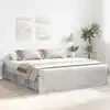 Image de Cadre De Lit Sans Matelas Gris Béton 180x200 Cm Vidaxl
