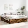 Image de Cadre De Lit Sans Matelas Chêne Fumé 180x200 Cm Vidaxl