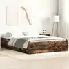 Image de Cadre De Lit Sans Matelas Chêne Fumé 120x190 Cm Vidaxl