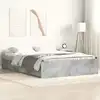 Image de Cadre De Lit Sans Matelas Gris Béton 140x190 Cm Vidaxl