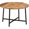 Image de Table Basse 54x54x35 Cm Bois De Manguier Solide Et Fer Vidaxl