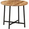 Image de Table Basse 45x45x40 Cm Bois De Manguier Solide Et Fer Vidaxl