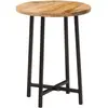 Image de Table Basse 35x35x45 Cm Bois De Manguier Solide Et Fer Vidaxl