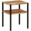 Image de Table D’appoint 35x35x45 Cm Bois Massif D'acacia Et Fer Vidaxl