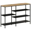 Image de vidaXL Table Console Table dEntrée avec Étagères Table dAppoint Bout de Canapé Meuble de Salon Bois de Manguier 372730