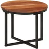 Image de Table Basse 35x35x30 Cm Bois Massif Acacia Et Fer Vidaxl