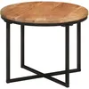 Image de Table Basse 45x45x35 Cm Bois Massif Acacia Et Fer Vidaxl