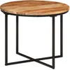 Image de Table Basse 55x55x45 Cm Bois Massif Acacia Et Fer Vidaxl