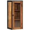 Image de Armoire De Salle De Bain Murale Bois Massif D'acacia Et Fer Vidaxl