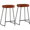 Image de Tabourets De Bar Lot De 2 Marron Foncé 41x29x62 Cm Vidaxl