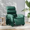 Image de vidaXL Fauteuil inclinable électrique Vert foncé Tissu 3203960