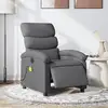 Image de Fauteuil Inclinable De Massage Électrique Gris Foncé Tissu Vidaxl