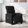 Image de Fauteuil De Massage Inclinable Électrique Noir Tissu Vidaxl