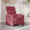 Image de Fauteuil De Massage Inclinable Électrique Rouge Bordeaux Tissu Vidaxl