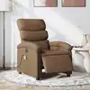 Image de Fauteuil Inclinable De Massage Électrique Marron Tissu Vidaxl