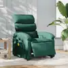 Image de Fauteuil De Massage Inclinable Électrique Vert Foncé Tissu Vidaxl