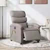 Image de Fauteuil De Massage Inclinable Électrique Taupe Tissu Vidaxl