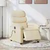 Image de Fauteuil Inclinable De Massage Électrique Crème Tissu Vidaxl