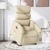 Image de Fauteuil Inclinable Crème Tissu Vidaxl
