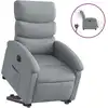 Image de Fauteuil Inclinable Électrique Gris Clair Tissu Vidaxl