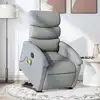 Image de Fauteuil Inclinable De Massage Électrique Gris Clair Tissu Vidaxl