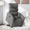 Image de Fauteuil Inclinable De Massage Électrique Gris Foncé Tissu Vidaxl