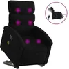 Image de Fauteuil Inclinable De Massage Électrique Noir Tissu Vidaxl