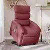 Image de Fauteuil Inclinable De Massage Électrique Rouge Bordeaux Tissu Vidaxl