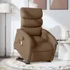 Image de Fauteuil Inclinable De Massage Électrique Marron Tissu Vidaxl