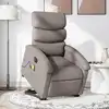 Image de Fauteuil Inclinable De Massage Électrique Taupe Tissu Vidaxl
