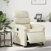 Image de Fauteuil De Massage Inclinable Électrique Crème Similicuir Vidaxl