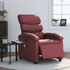 Image de Fauteuil De Massage Inclinable Électrique Rouge Bordeaux Vidaxl